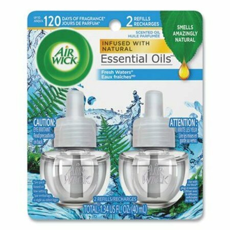 RECKITBENC Air Wick, SCENTED OIL REFILL, FRESH WATERS, 0.67 OZ, 2PK 79717PK